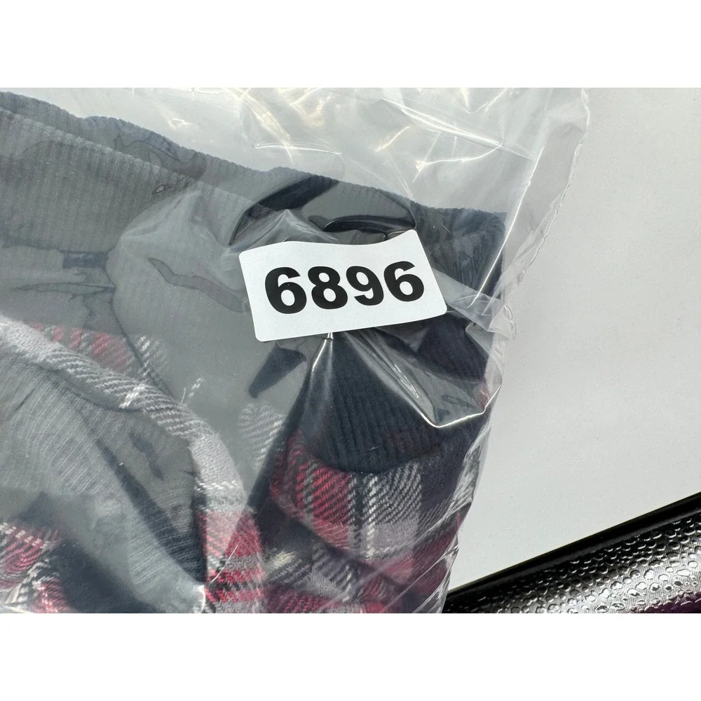 Kids Jordan Plaid Puffer Vest Red Black Gray 24M‎